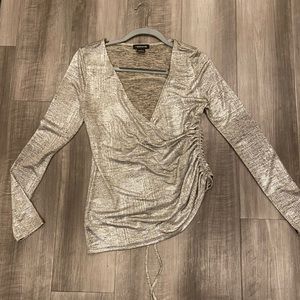 Trouvé silver top, soft and stretchy